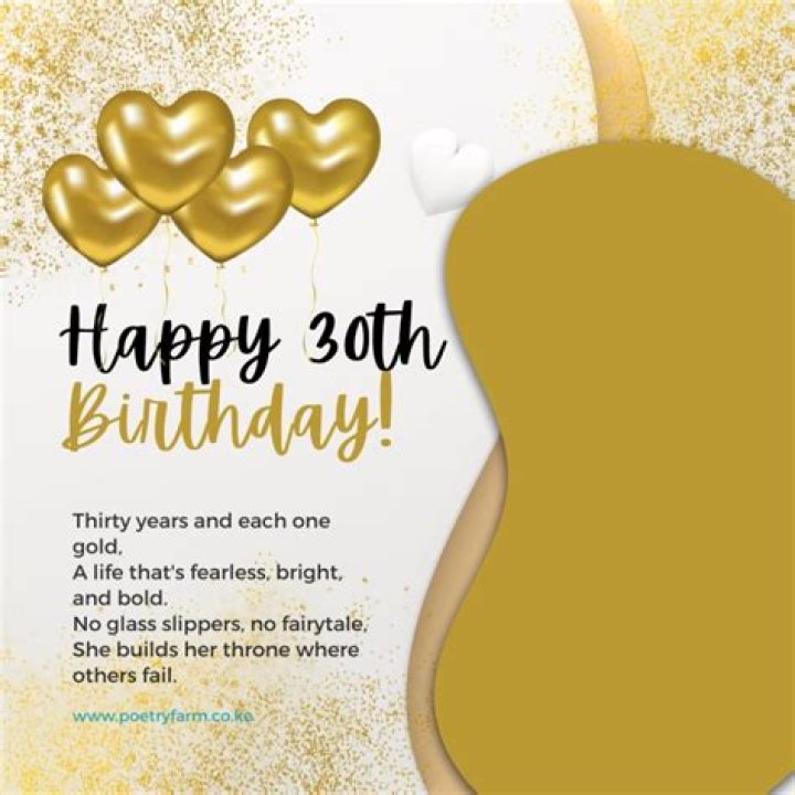 Creative and Heartfelt Birthday Greetings for 30th Birthday Celebrations