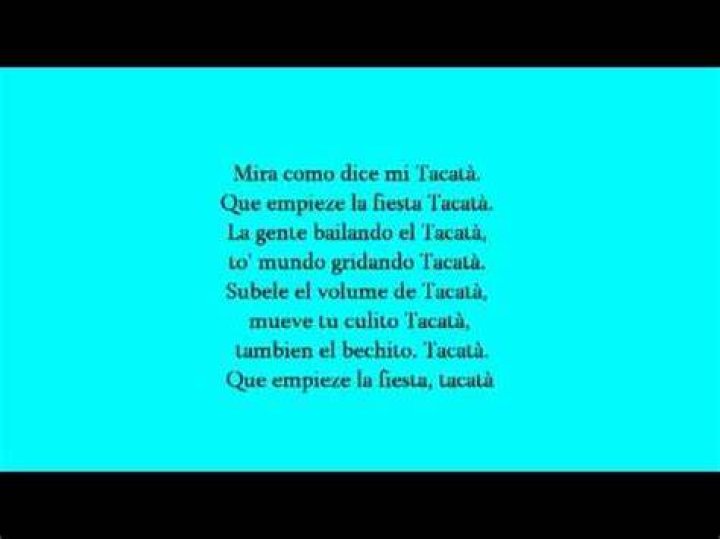Exploring the Tacabro Tacata Lyrics in English: A Complete Breakdown