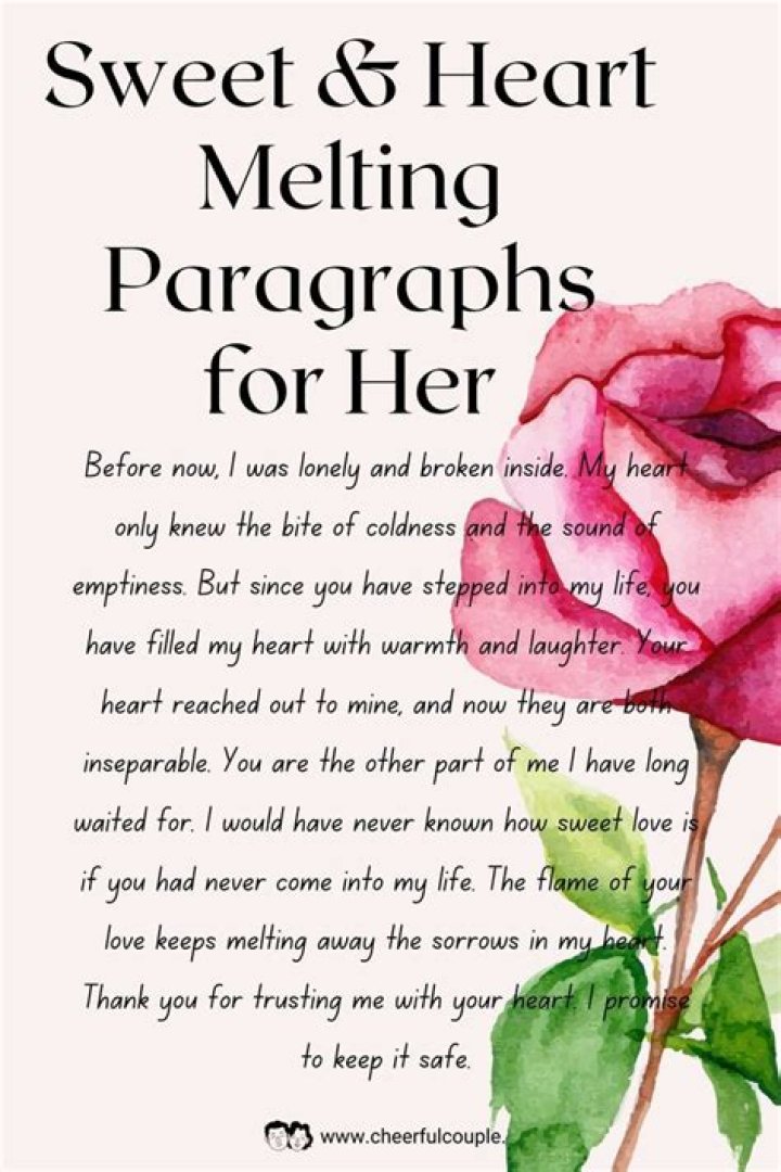 Heart Melting Paragraphs for Her: The Ultimate Guide to Express Your Love