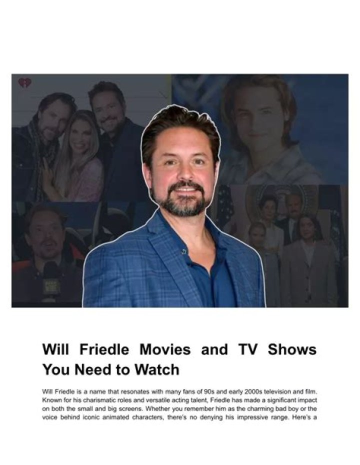 Will Friedle Movies and TV Shows: A Comprehensive Overview